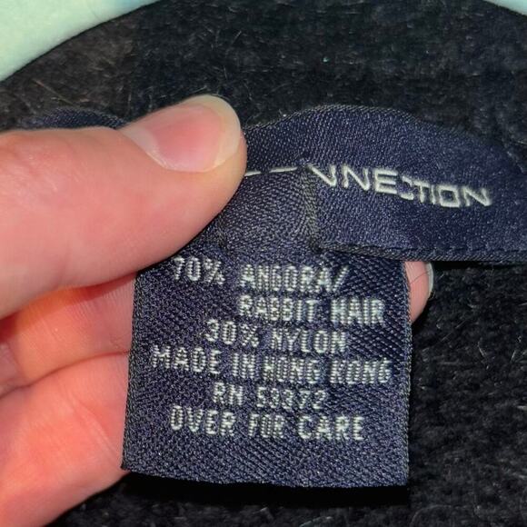 Vintage Angora Rabbit Hair Black Zip Up Jacket French Connection Size Medium - Picture 15 of 15